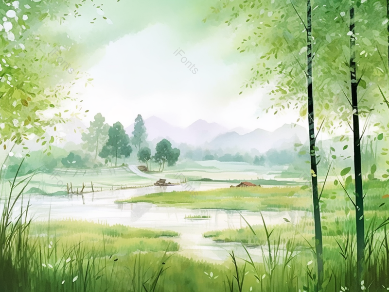 中国风水墨画芒种2,插画/手绘图,插画/手绘图库,插画/手绘图下载,插画/手绘